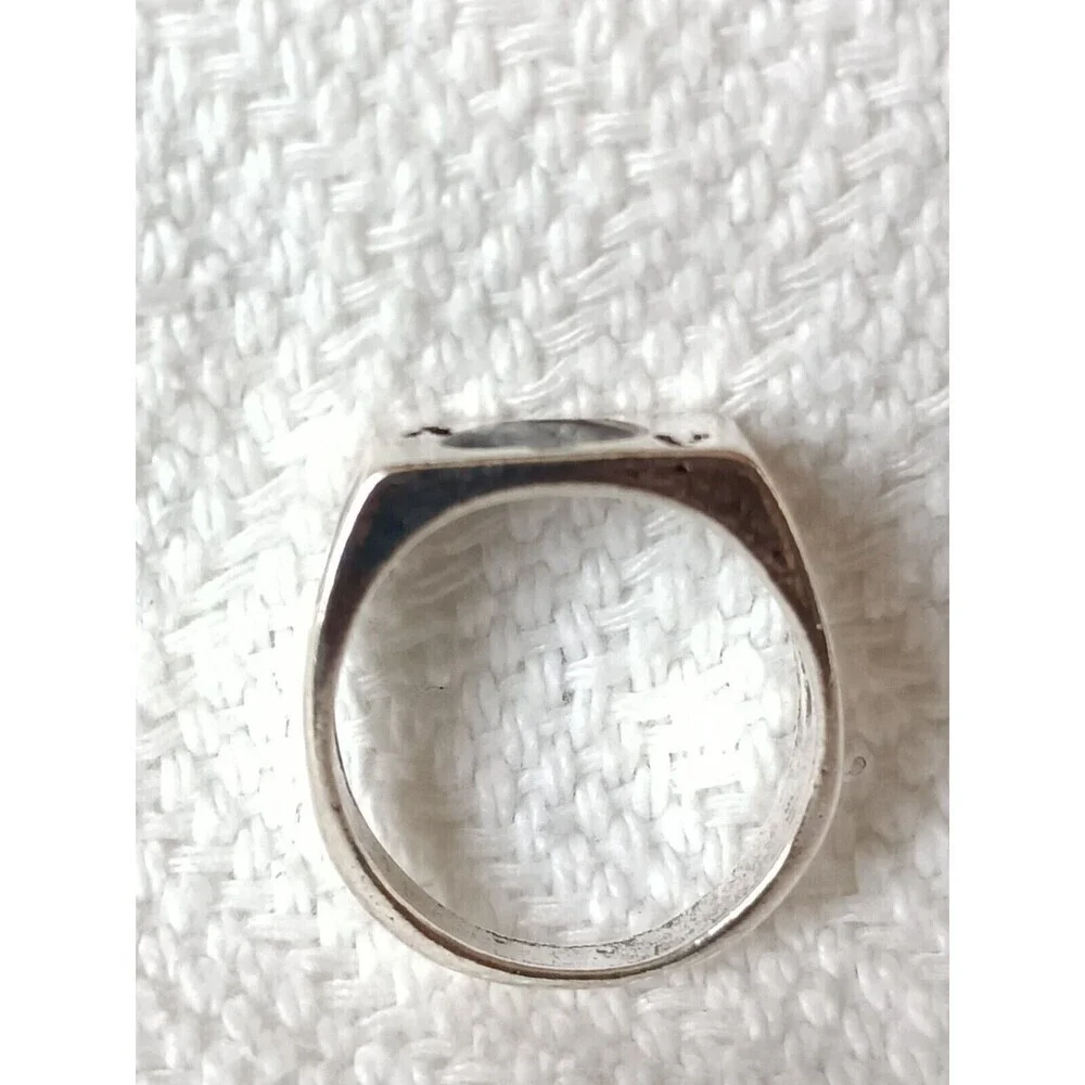 Ace Of Spades Pinky Ring Size 1.7 Cm Inches Sterling Silver